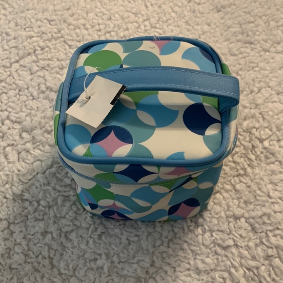 Small Blue Colorful Makeup Bag - Picture 4 of 17